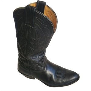 Vintage Women’s Nocona Black Leather Cowboy Boots